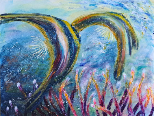 "Ocean Shadows: The Graceful Batfish"