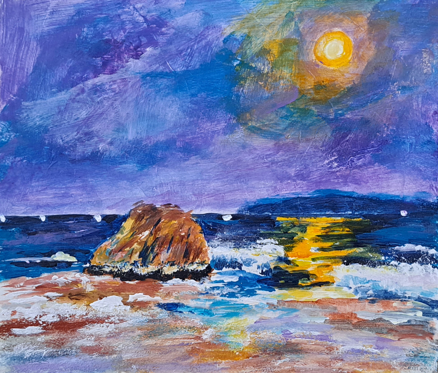 Where the moon teaches the sea to dream