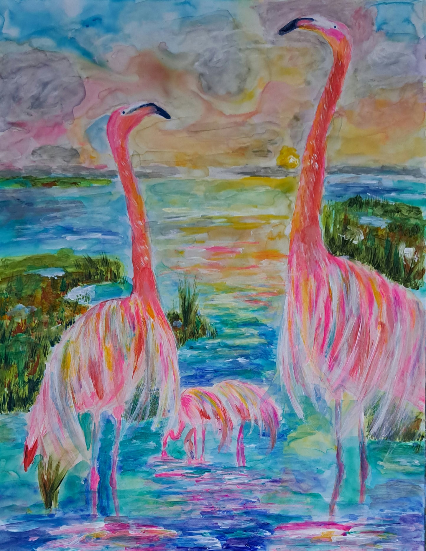 Flamingos of the Quiet waters
